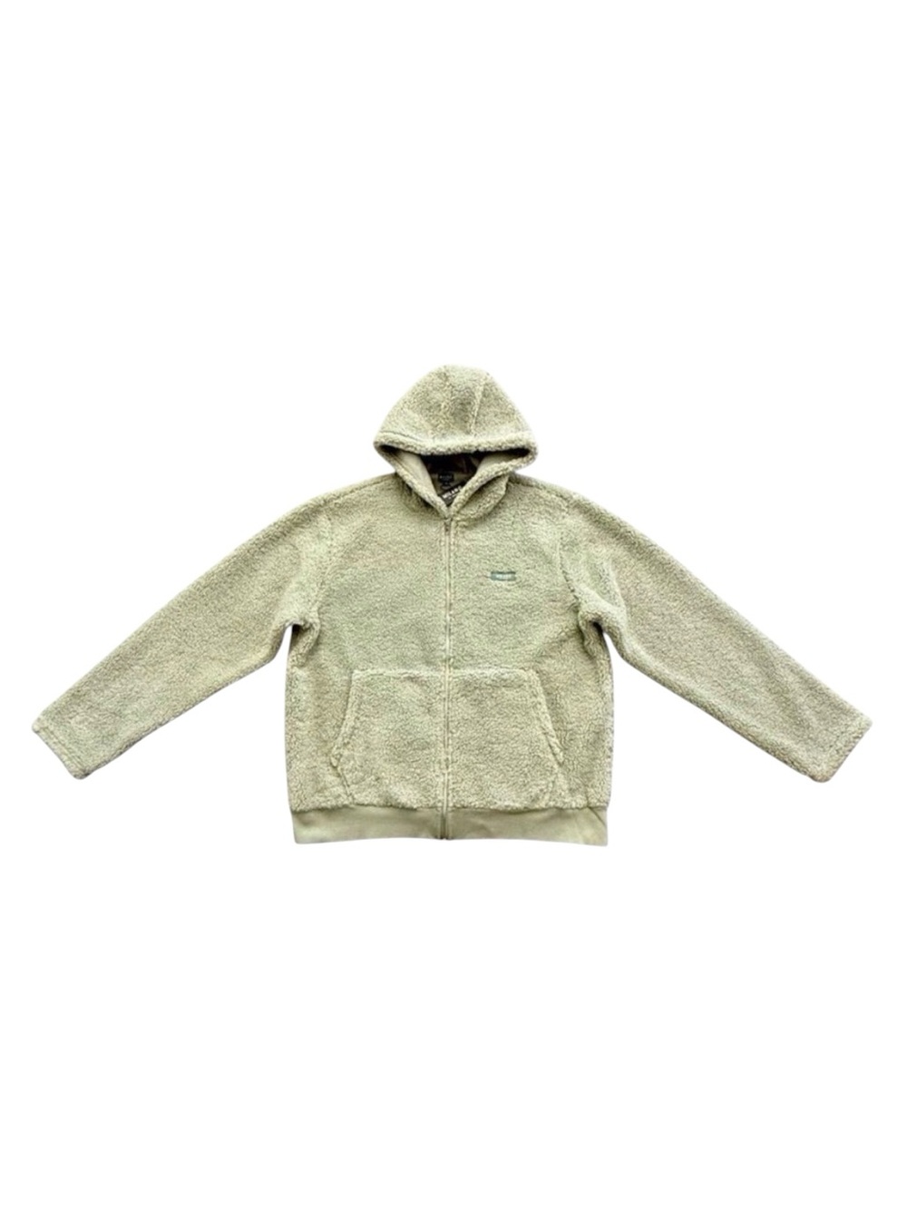 Milano Di Rouge Faris Sherpa Teddy Fleece Zip Hoodie Mint Green 2XL NWT